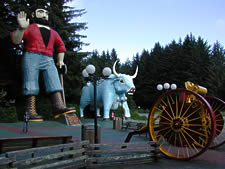 Paul Bunyan lives at the Trees of Mystery