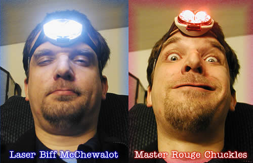Laser Biff McChewalot vs. Master Rouge Chuckles