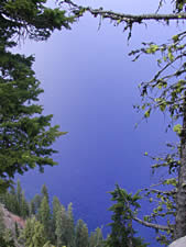 the ultra-blue waters of Crater Lake