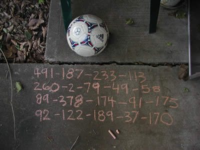 For the first time my juggling records are recorded in chalk.