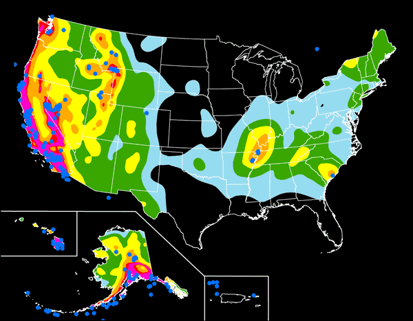 earthquake probability map