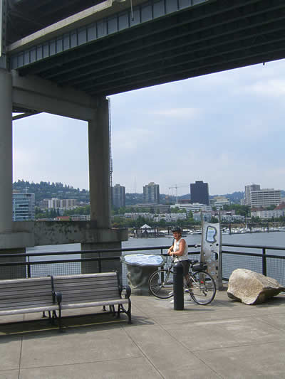 Mom under the Markum Bridge