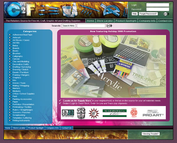 C2F Web Site Holiday 2008 Theme