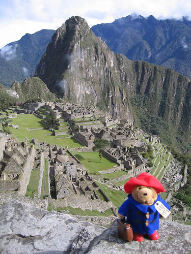 Paddington Bear visits Machu Picchu