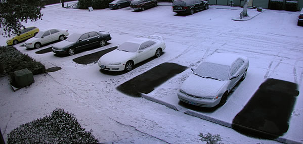 Snow cars on off